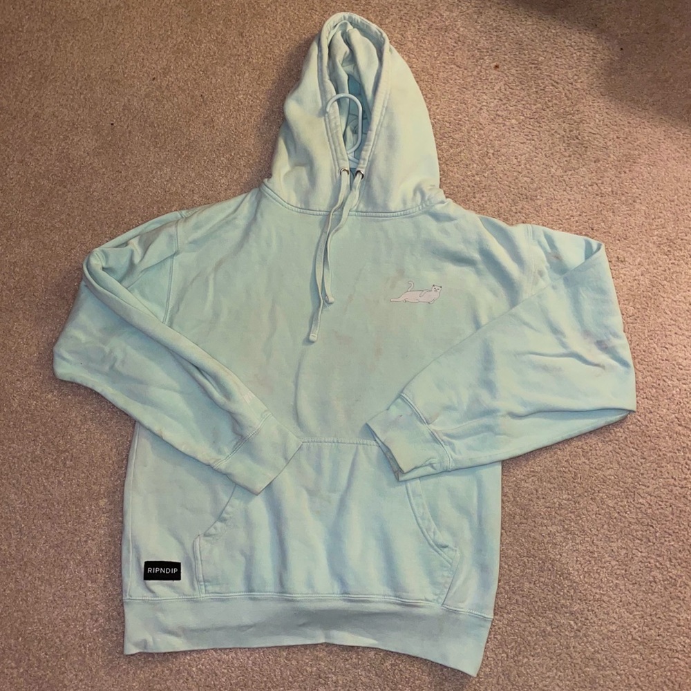 Ripndip cat hoodie mint green Size L